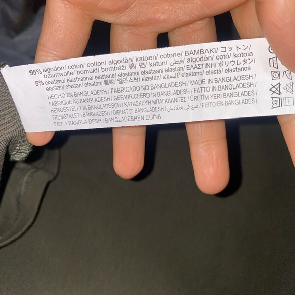 (Zara) Elegant Olive Green Midi Dress - Picture 6 of 6